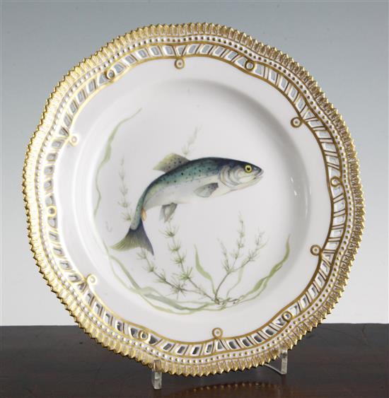 A Royal Copenhagen Fauna Danica fish plate, date code for 1957, diameter 25.5cm